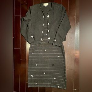 Navy Dress and cardigan set